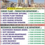 Vacancy in Saudi Arabia Company Cement Plant