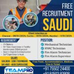 Gulf Jobs Free Recruitment for Saudi Arabia