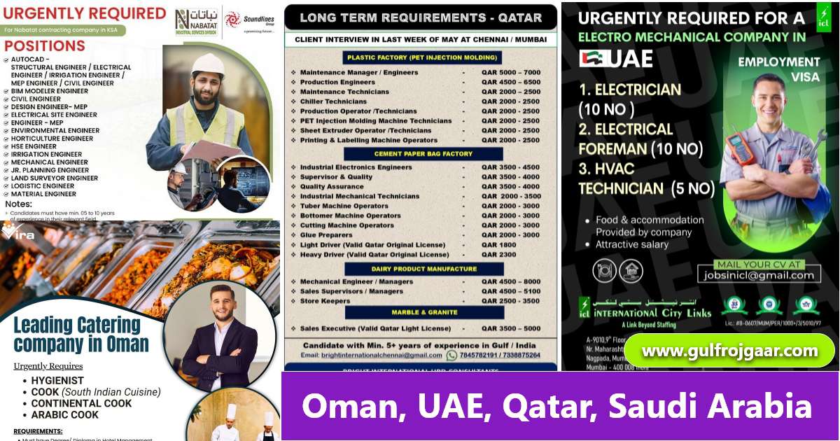 Gulf job newspaper jobs - 300+ vacancies