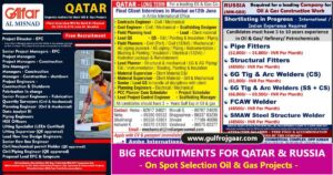 Oil and Gas Job Vacancy | Russia & Qatar