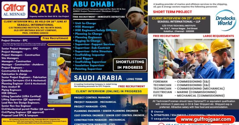 Seagull International Jobs | UAE, Qatar, Saudi Arabia