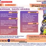 Saudi Maintenance Jobs O&M Dammam