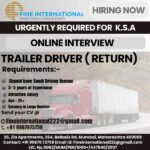 Trailer Drivers Jobs in Saudi Arabia - Online Interview