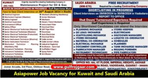 Asia Power Employment Service - 100+ Gulf Jobs