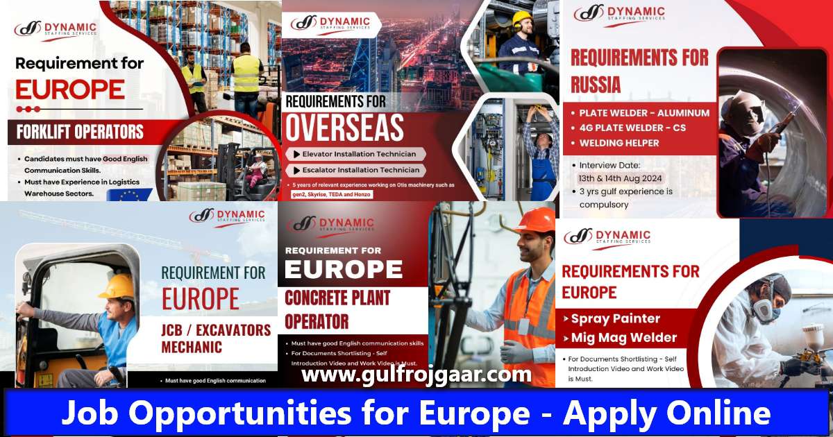 Europe Jobs for Indians | Dynamic Staffing Services