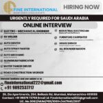 Hiring Now Urgent Job Openings for Saudi Arabia