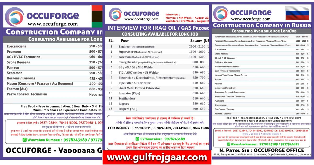 Occuforge Consultant | Want for Libya, Russia, Iraq