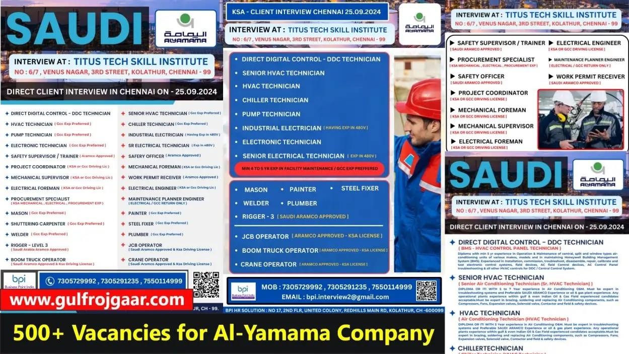 Alyamama Company jobs in Saudi Arabia - 500+