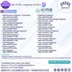 Engineering jobs Saudi - ICMS Company