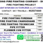 Hiring for Dubai - Naffco Fire Fighting Project