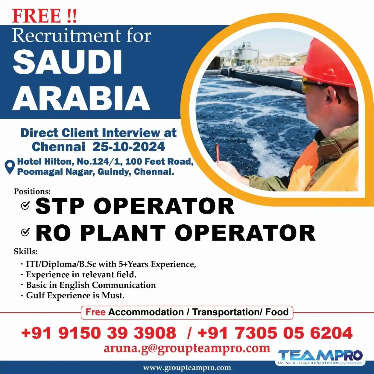 STP Operator & RO Plant Operator