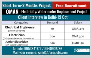 Free Recruitment – Short-Term 3-Month Project in Oman