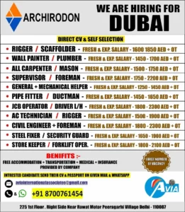 Hiring for Dubai Archirodon Company - CV Selection