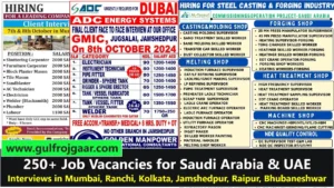 Overseas jobs | UAE & Saudi Arabia - 250+ jobs