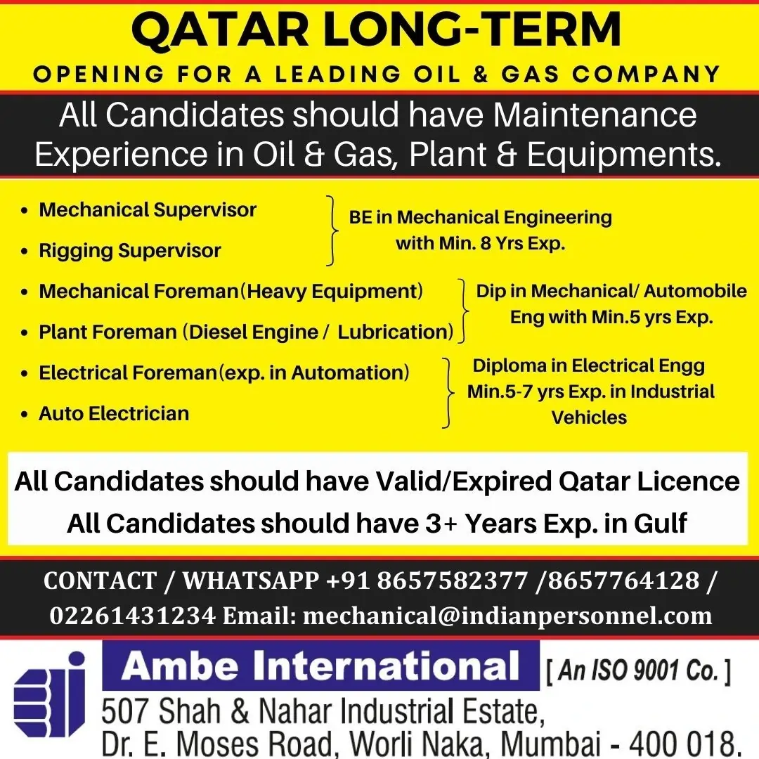 Qatar Oil & Gas Jobs | Long-Term Opportunity