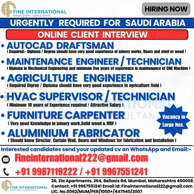 Saudi Job Visa - Fine International