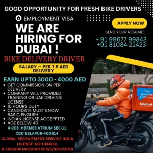 Bike Delivery Driver jobs in Dubai