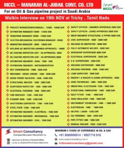 Jobs for MCCL Company in Saudi Arabia - Oil & Gas