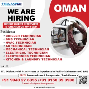 Jobs vacancies in Oman - ITI Diploma