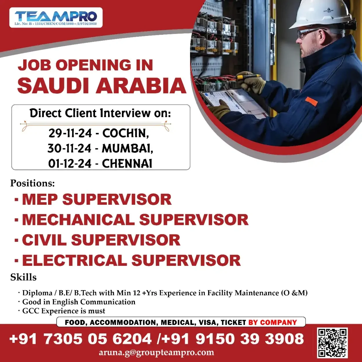 Supervisor Positions in Saudi Arabia