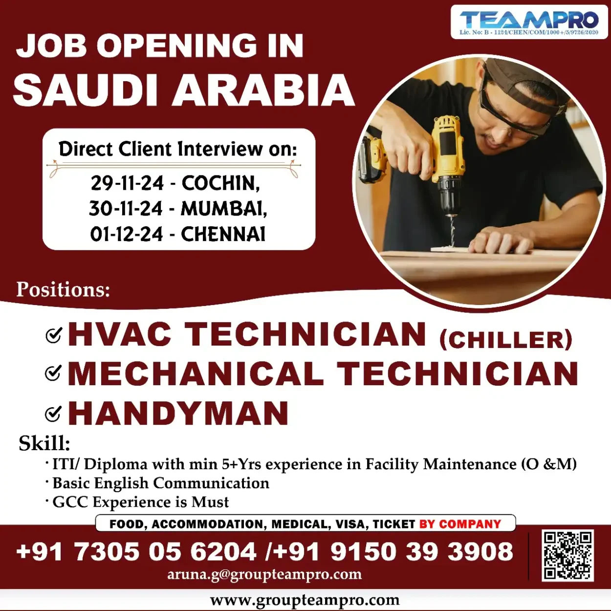 Technician Positions in Saudi Arabia