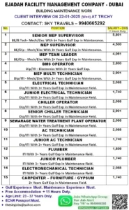 Hiring for Ejadah Facility Management - Dubai