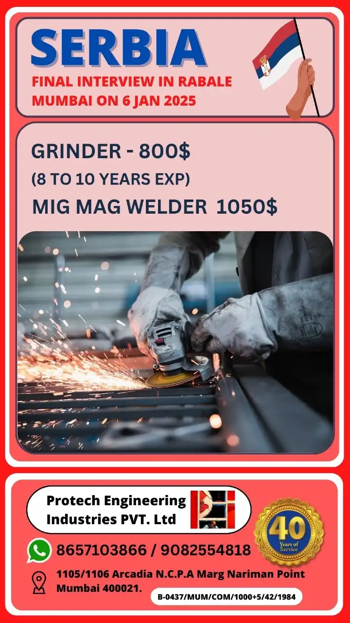 Jobs for Serbia | Grinder / MIG MAG Welder