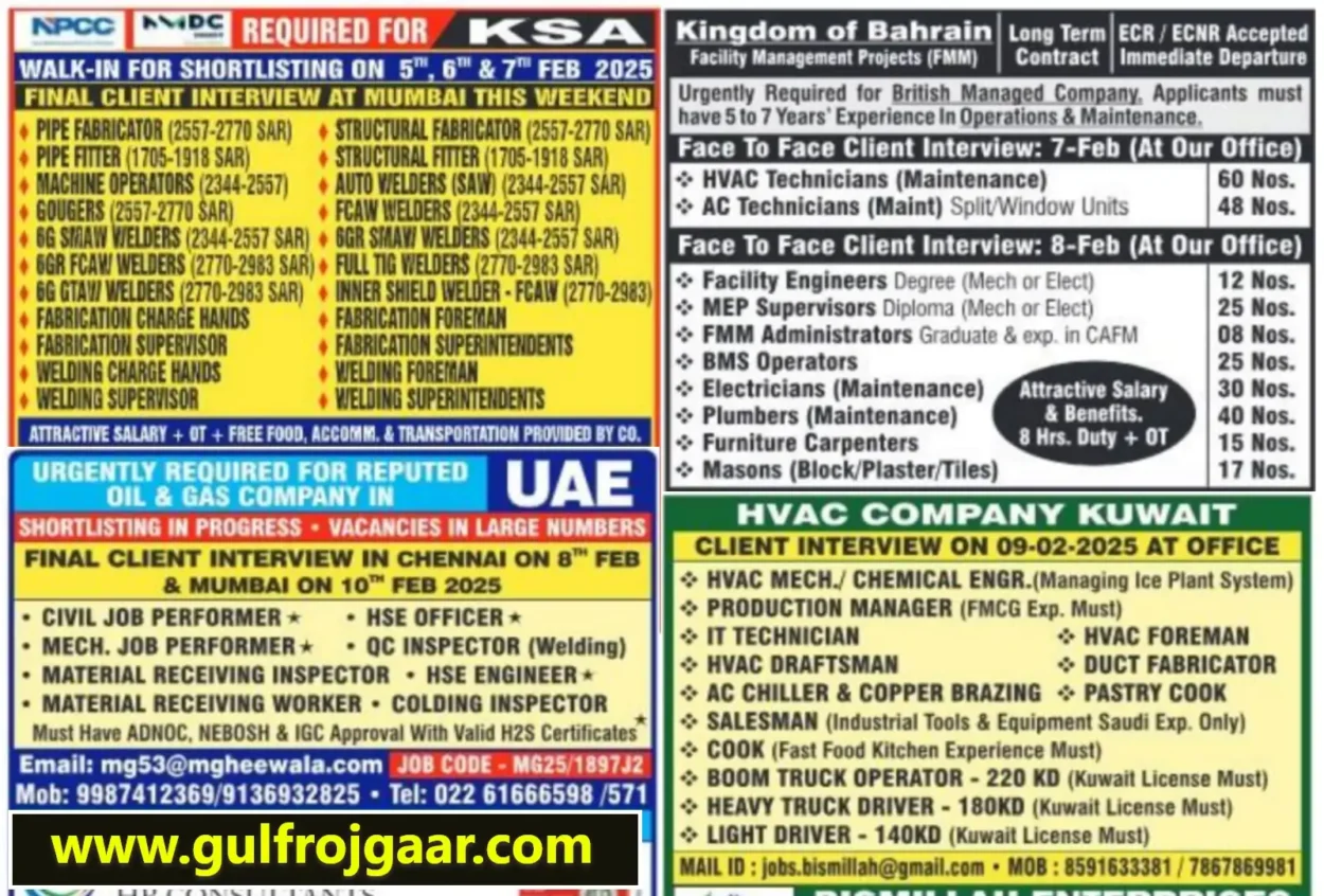 Gulf jobs newspaper