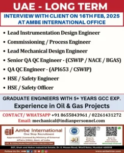 Jobs Interview for UAE - Ambe International