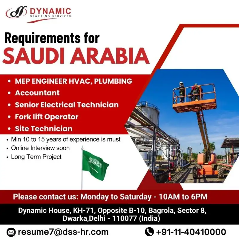 Want for Saudi Arabia - Dynamic Staffing