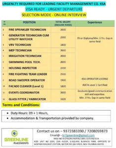 Gulf Jobs - Want for Saudi Arabia Maintenance Company