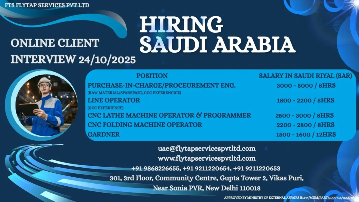 Jobs for Saudi Arabia - Online Client Interview