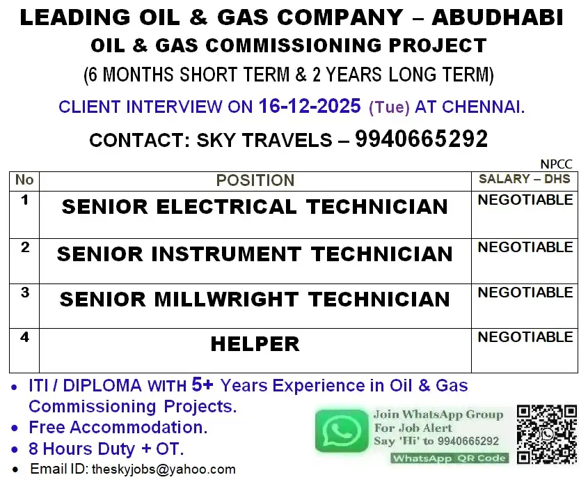 Gulf Jobs Alert NPCC Oil & Gas Company – Abu Dhabi