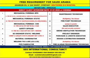 Free Recruitment for Saudi Arabia Anabeeb Oil & Gas