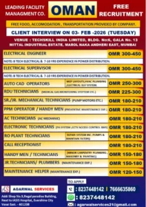 Oman Job Vacancies - Free Recruitment