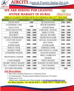 Jobs for Dubai - Mark & Save Hypermarket
