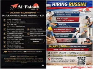 Job opportunities in Saudi Arabia and Russia