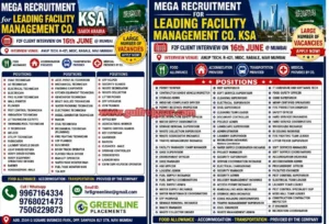 Mega Recruitment for Saudi Arabia - Facility Management