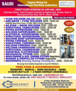 Saudi Arabia Hiring – International Maritime Industries (IMI)