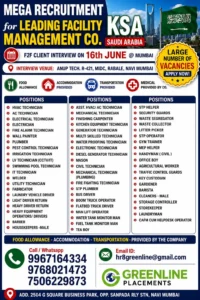 Mega Recruitment for Saudi Arabia - Facility Management Urgent Hiring for KSA – Face-to-Face Client Interview in Mumbai