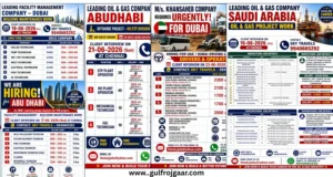 Gulf jobs 100+ vacancies for Dubai, Abu Dhabi, and Saudi