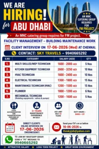 Hiring for Abu Dhabi – FM Project