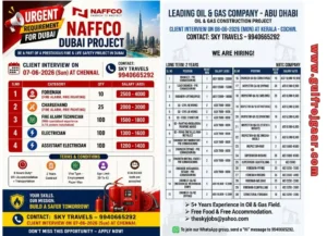 Job opportunities in Dubai and Abu Dhabi