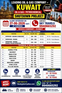 Kuwait Oil & Gas Shutdown Project Jobs