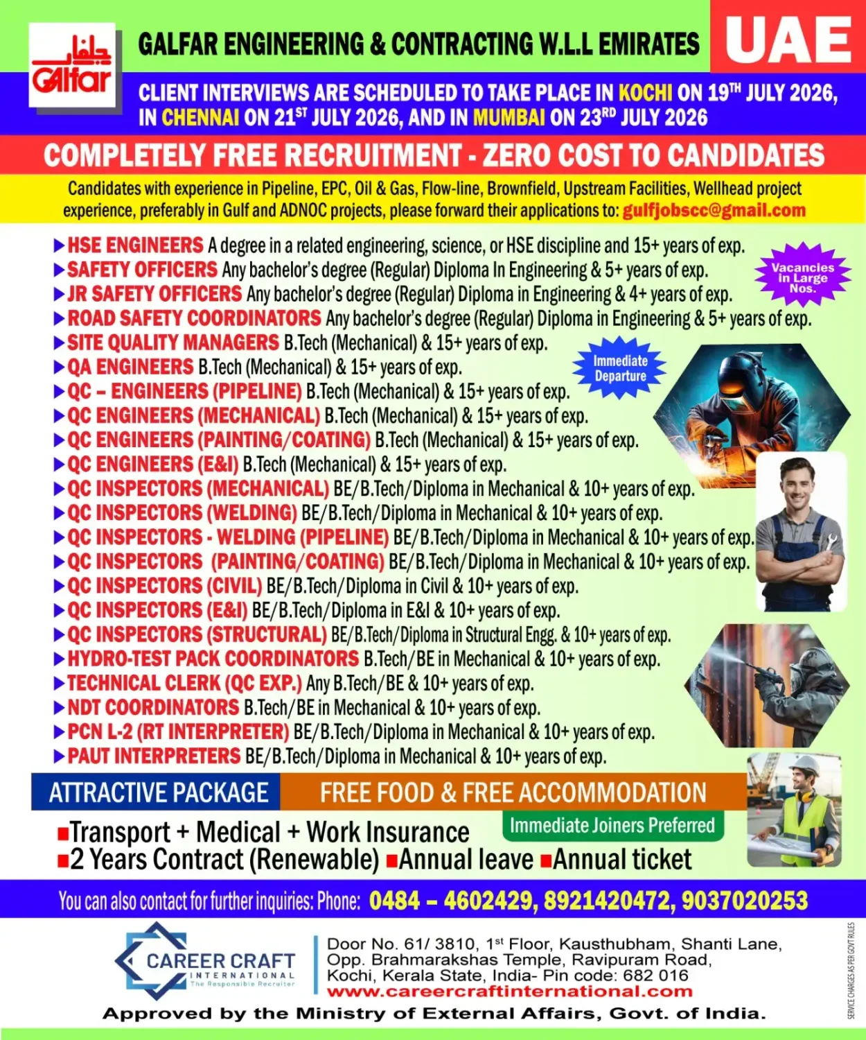 Free Oil & Gas jobs in UAE - Galfar Engineering