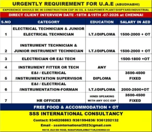 UAE Jobs Direct Client Interview in Chennai
