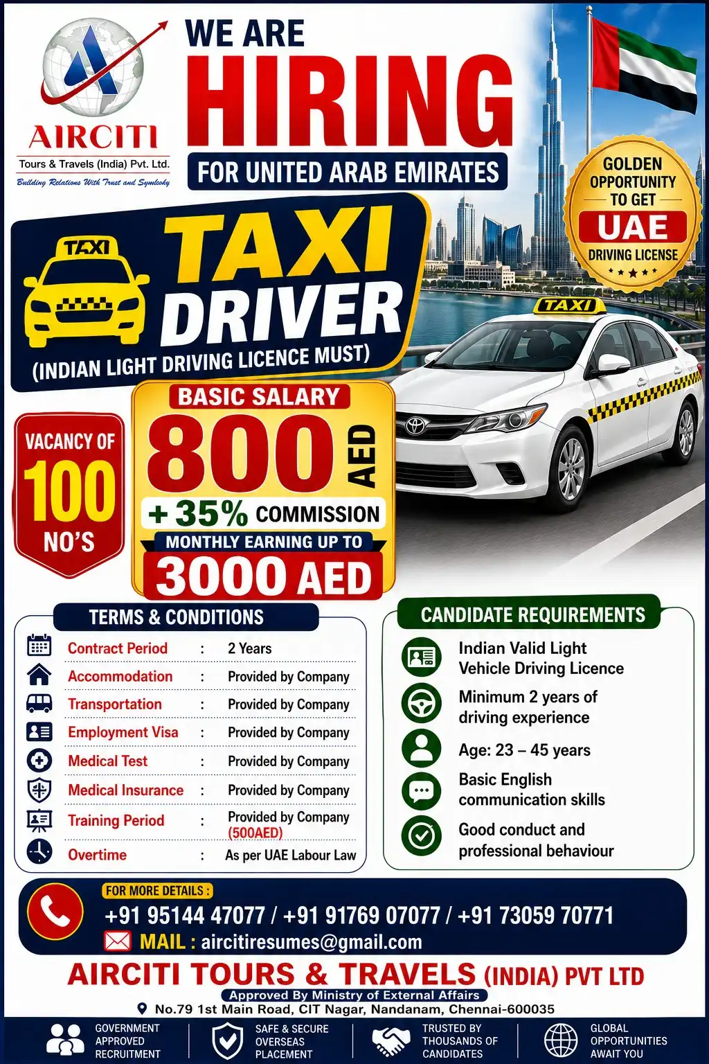 Hiring for UAE & Kuwait