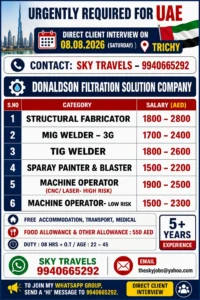 Hiring for UAE - Donaldson Filtration Solution Co.