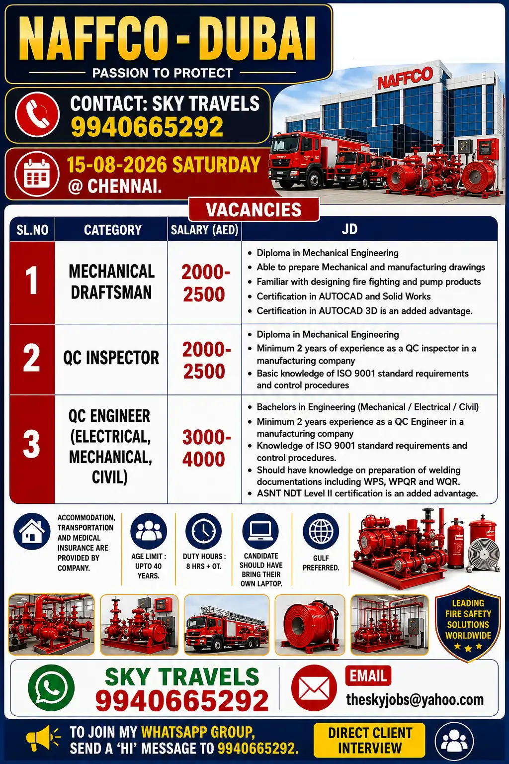 NAFFCO – Dubai Vacancies