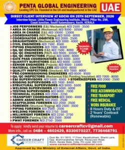 200+ Jobs for UAE - Penta Global Engineering